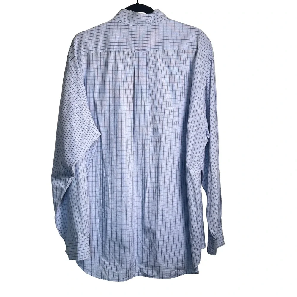 Banana Republic Vintage Windowpane Check Shirt Men's Size‎ Large Preppy Luxe